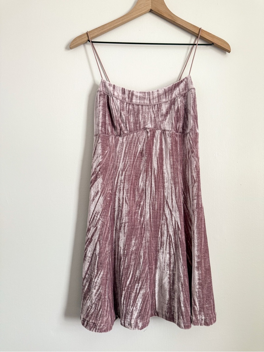 Wild Fable Pink Crushed Velvet Slip Dress Spaghetti Strap Size Small